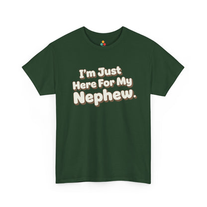 I'm Just Here For My Nephew T-Shirt – Retro Auntie & Uncle Gift Tee | TEEZOCA 