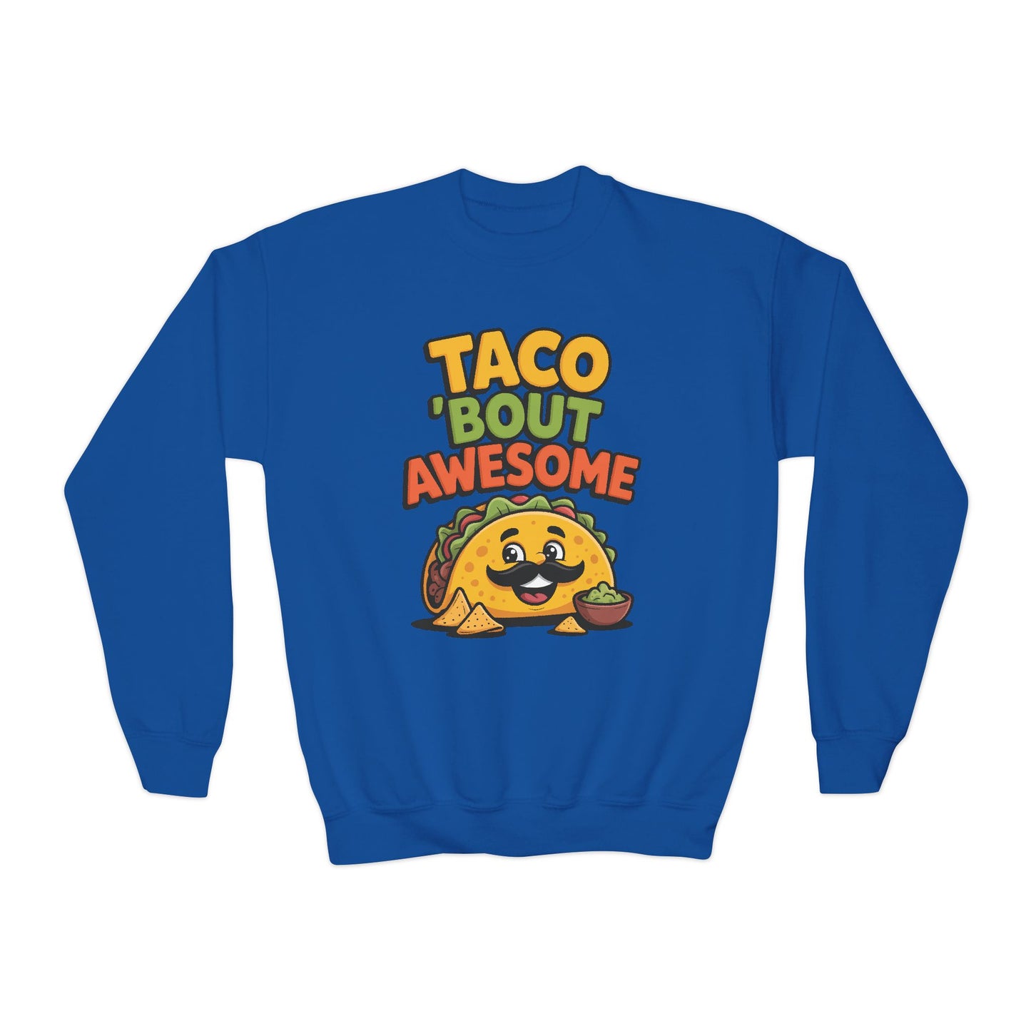 Taco ’Bout Awesome Kids Crewneck Sweatshirt | TEEZOCA 