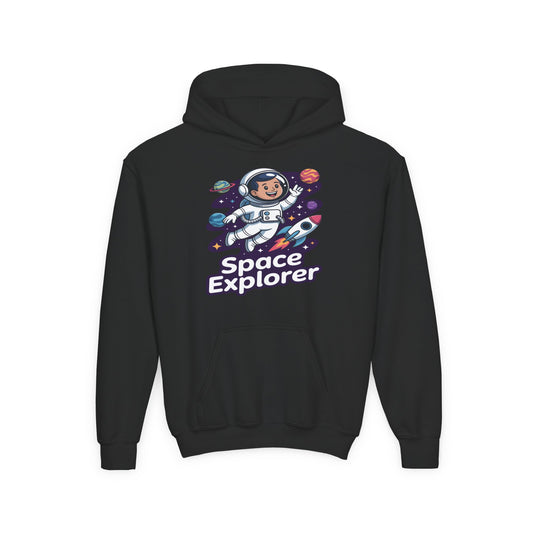 Kids hoodie with cute astronaut Space Explorer cartoon design TEEZOCA