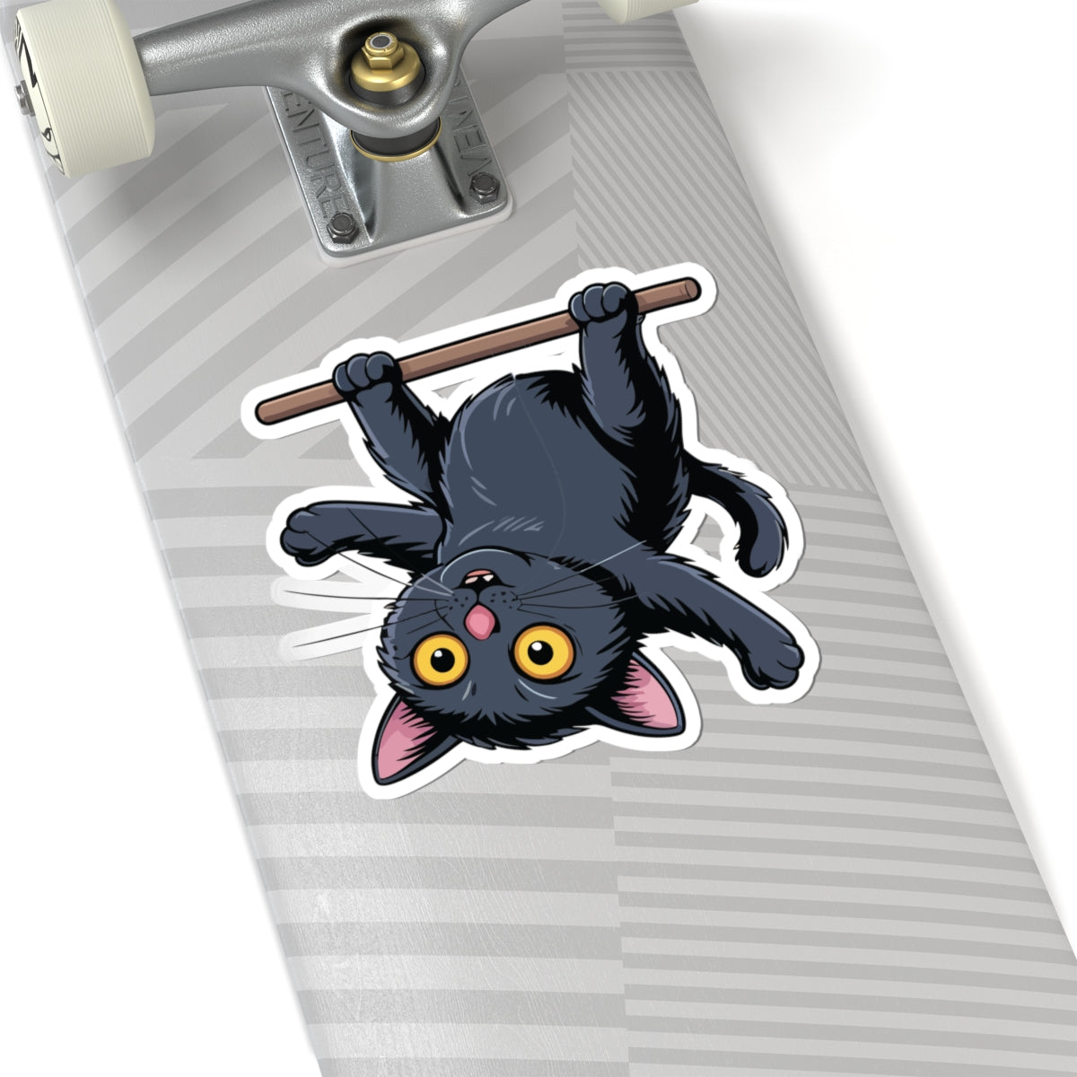 TEEZOCA funny hanging cat cartoon sticker