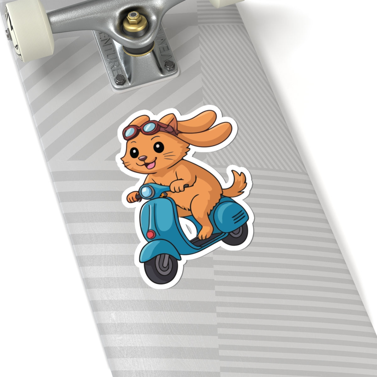 TEEZOCA cute rabbit scooter sticker cartoon animal