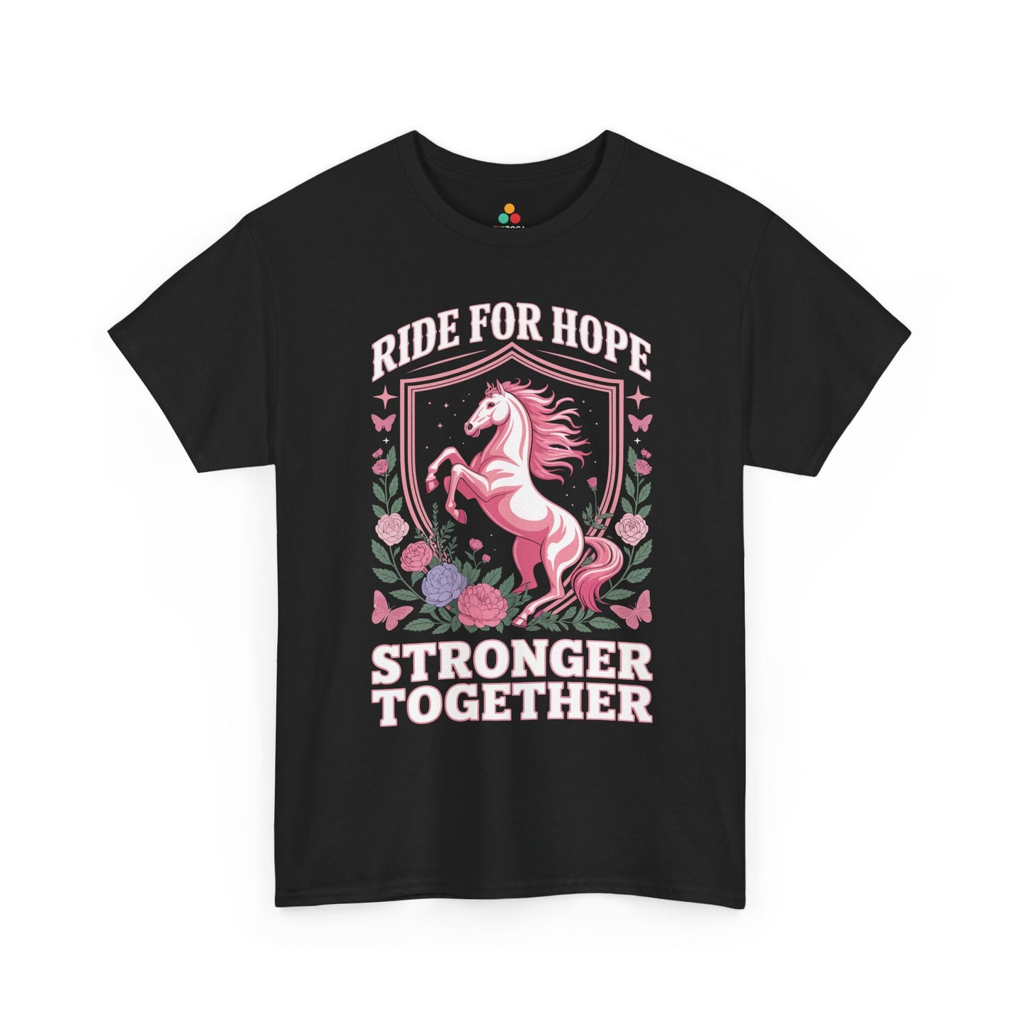 Ride for Hope Stronger Together Cancer Awareness Unisex T-shirt | TEEZOCA 