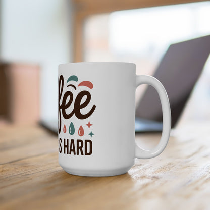 TEEZOCA funny coffee mug gift for adults who love caffeine