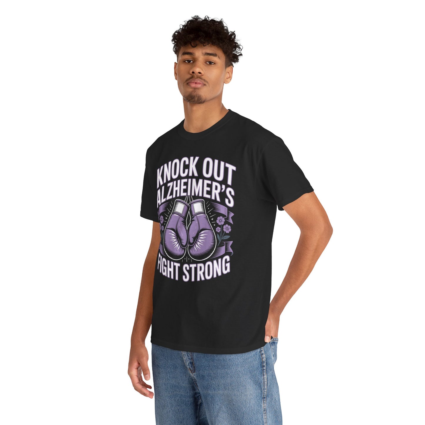 Knock Out Alzheimer’s Fight Strong Unisex T-shirt Awareness | TEEZOCA 
