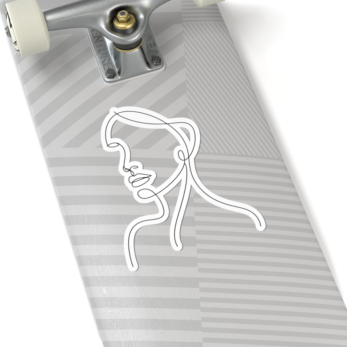 TEEZOCA minimalist one line face sticker continuous line art portrait