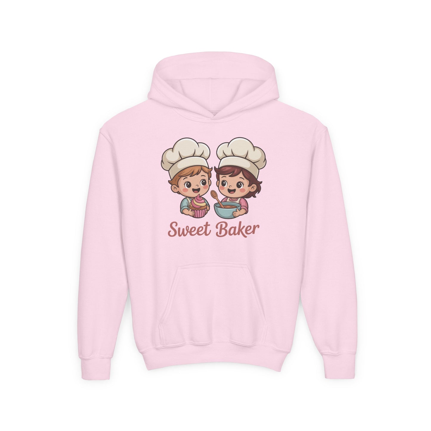Children’s DTG hoodie with sweet baking themed artwork TEEZOCA