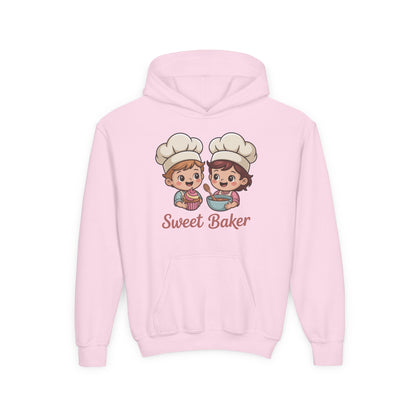 Children’s DTG hoodie with sweet baking themed artwork TEEZOCA