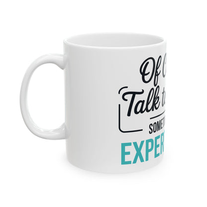 TEEZOCA sarcastic self talk coffee mug design