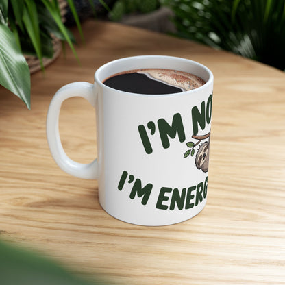 TEEZOCA cute sarcastic sloth ceramic mug