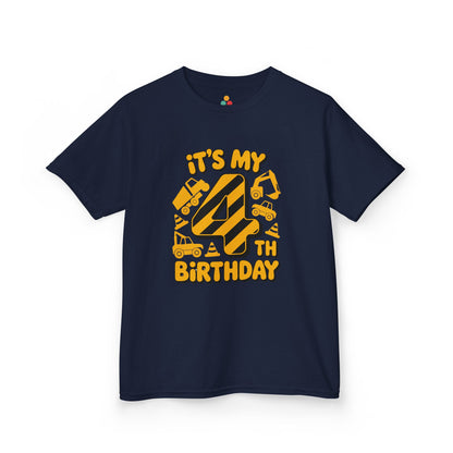 It's My 4th Birthday — Truck and Digger Kids T-Shirt