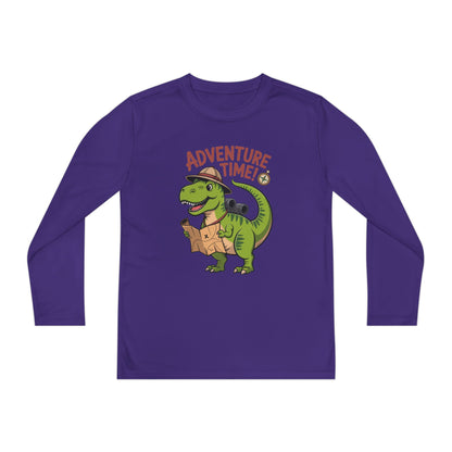 Adventure Time Kids Long Sleeve Tee — Explorer T-Rex Map Shirt TEEZOCA