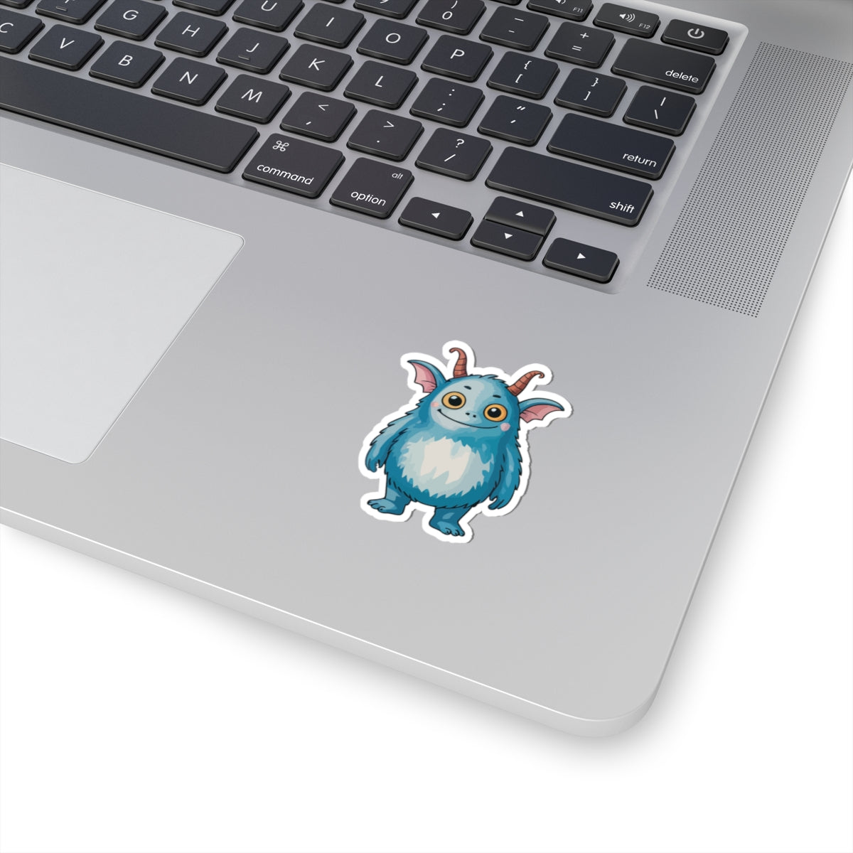 TEEZOCA friendly blue monster sticker cartoon character