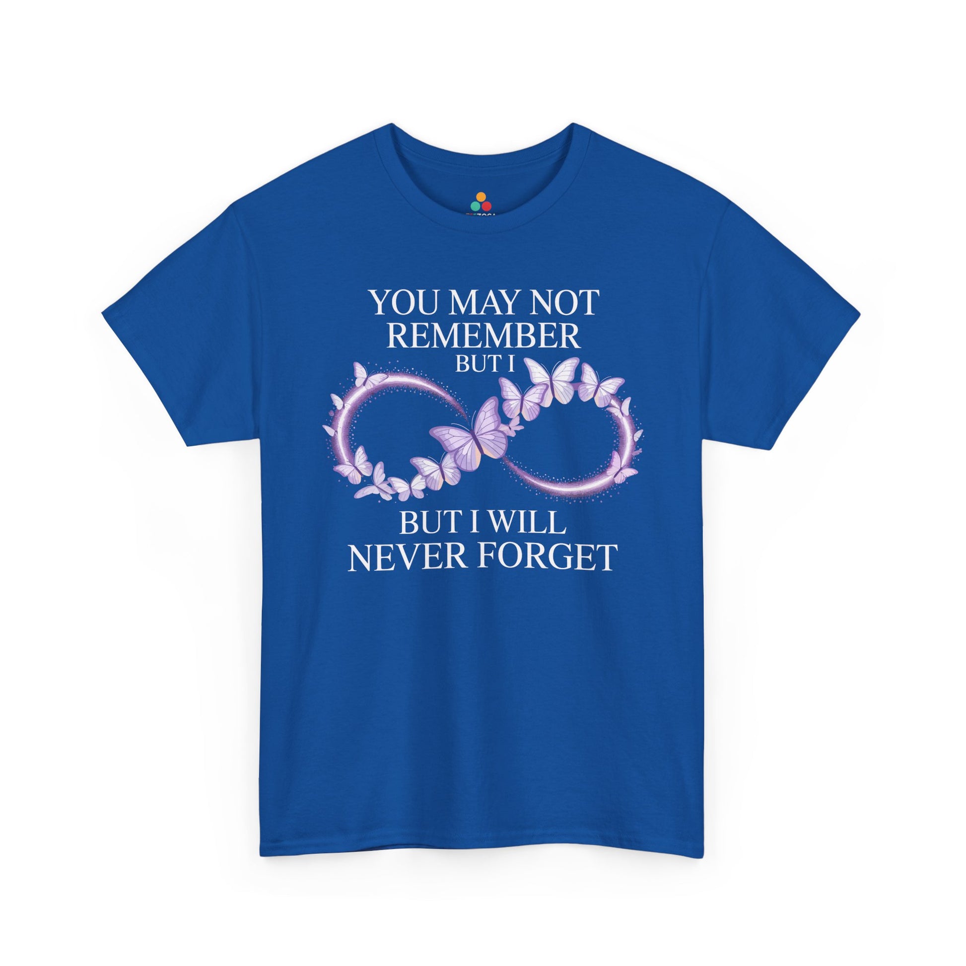 Never Forget Alzheimer Awareness Butterfly Unisex T-shirt | TEEZOCA 