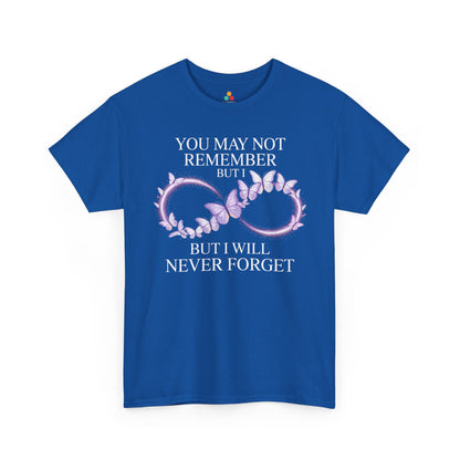 Never Forget Alzheimer Awareness Butterfly Unisex T-shirt | TEEZOCA 
