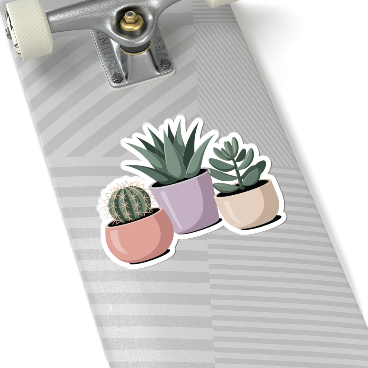 TEEZOCA potted succulent plants sticker with minimalist pastel pots