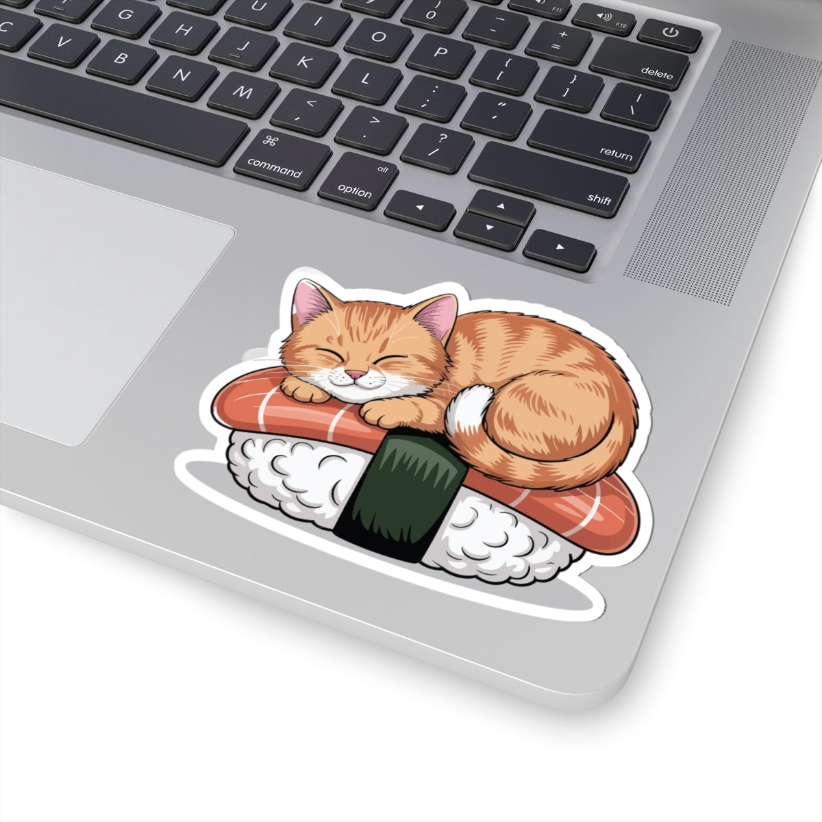 TEEZOCA cute sushi cat sticker kawaii sleeping cat illustration