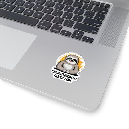 TEEZOCA calm sloth zen meditation humor sticker