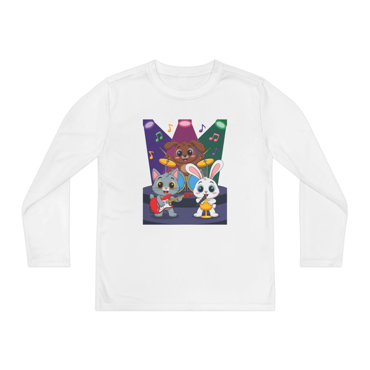Cute Animal Band Kids Long Sleeve T-Shirt | TEEZOCA 