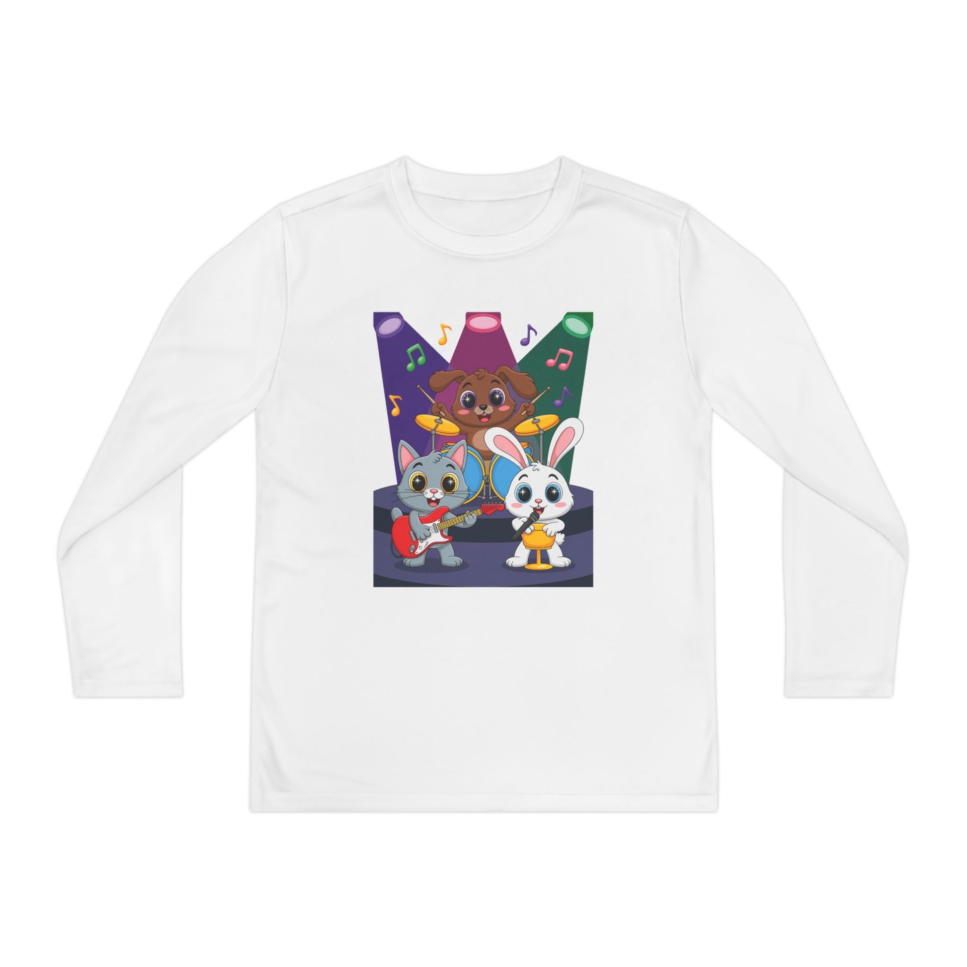 Cute Animal Band Kids Long Sleeve T-Shirt | TEEZOCA 