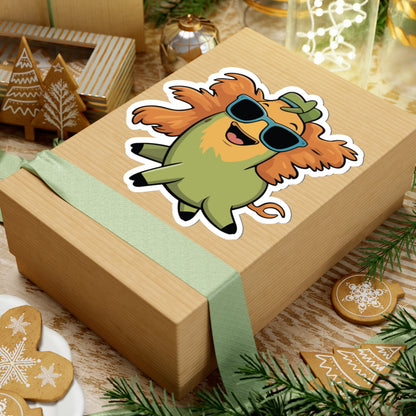 TEEZOCA cartoon lion sticker wearing sunglasses and hat