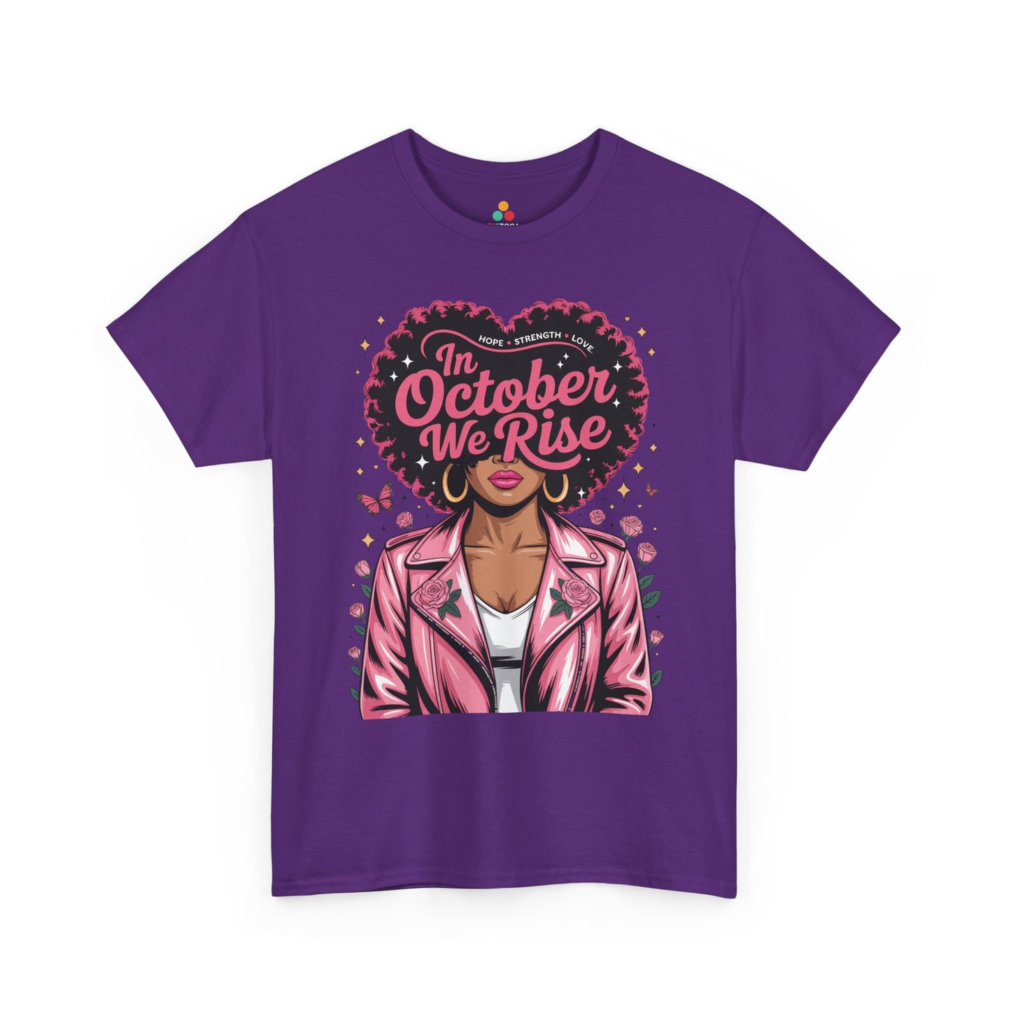 In October We Rise Breast Cancer Awareness Unisex T-shirt | TEEZOCA 