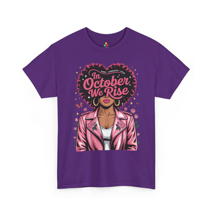 In October We Rise Breast Cancer Awareness Unisex T-shirt | TEEZOCA 