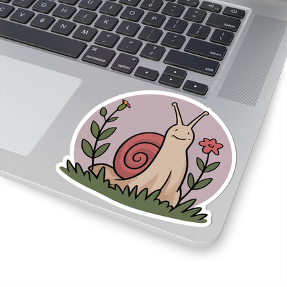 TEEZOCA cute smiling snail sticker illustration