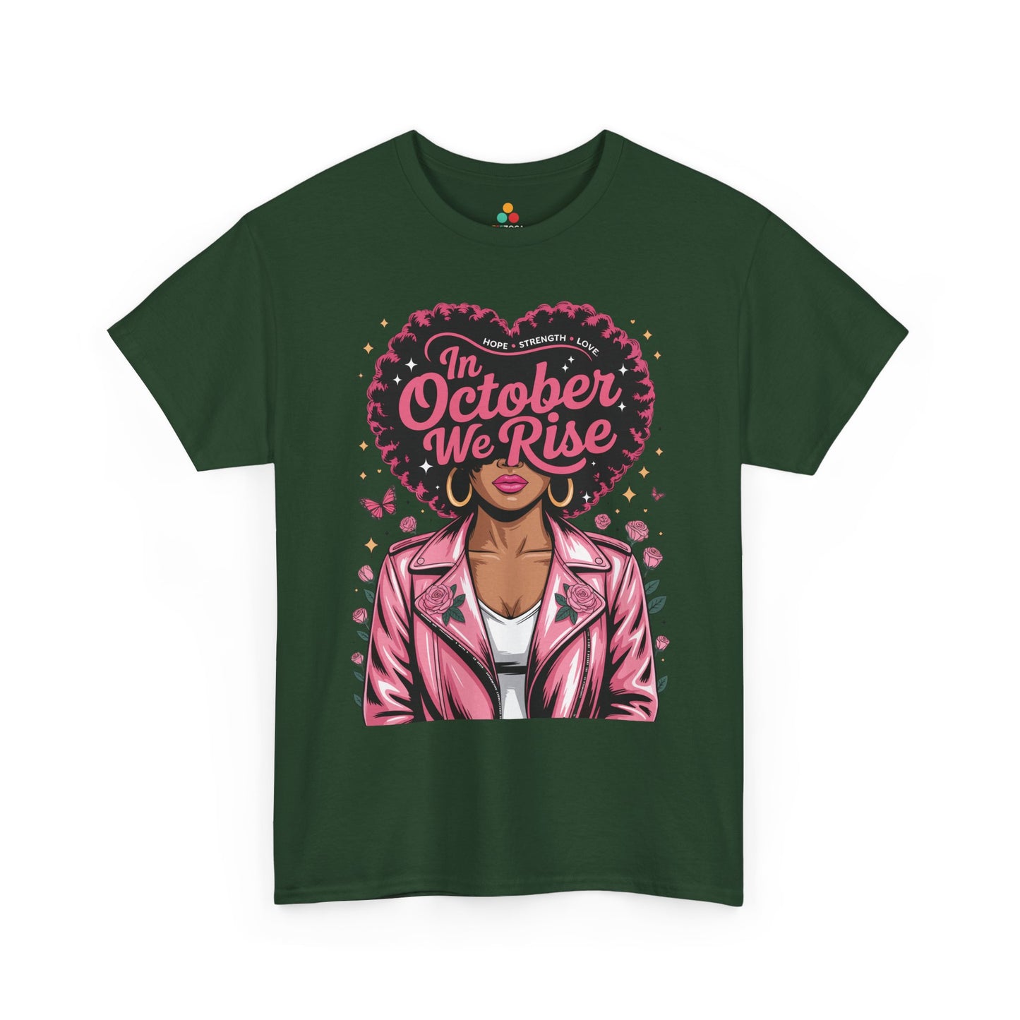 In October We Rise Breast Cancer Awareness Unisex T-shirt | TEEZOCA 