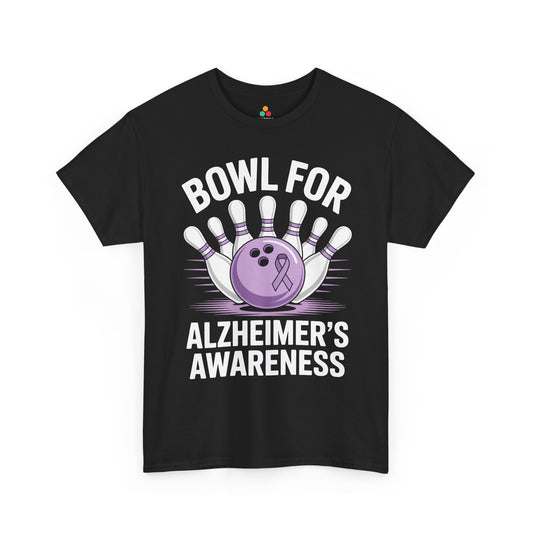 Bowl for Alzheimer Awareness Unisex T-shirt Purple Ribbon | TEEZOCA 