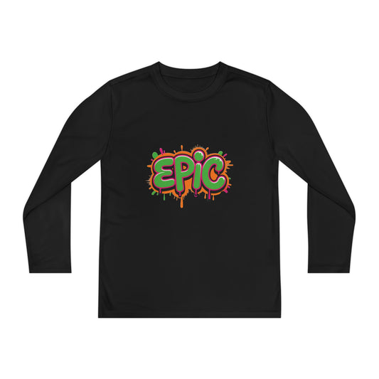 Youth Long Sleeve Tee — 'EPIC' Graffiti Graphic Shirt TEEZOCA