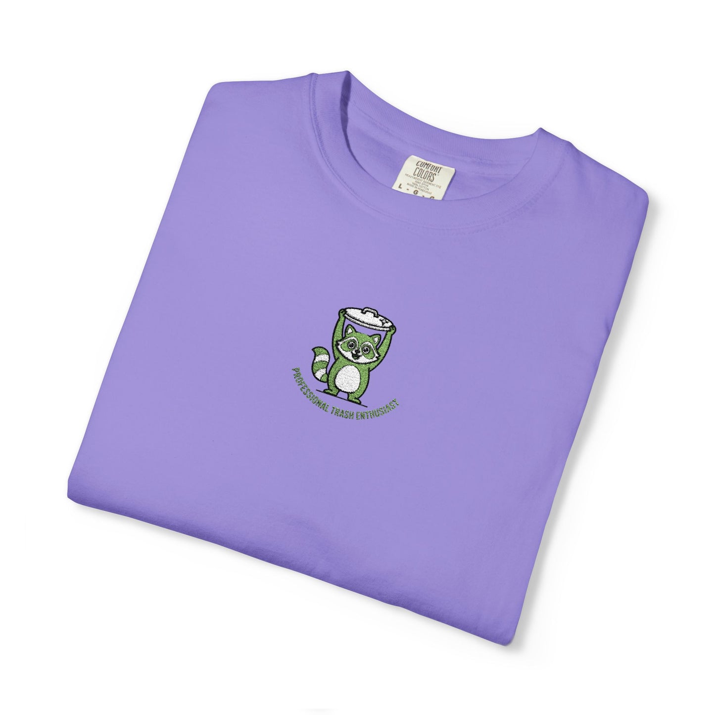 Comfort Colors® Professional Trash Enthusiast Raccoon Embroidered T-Shirt