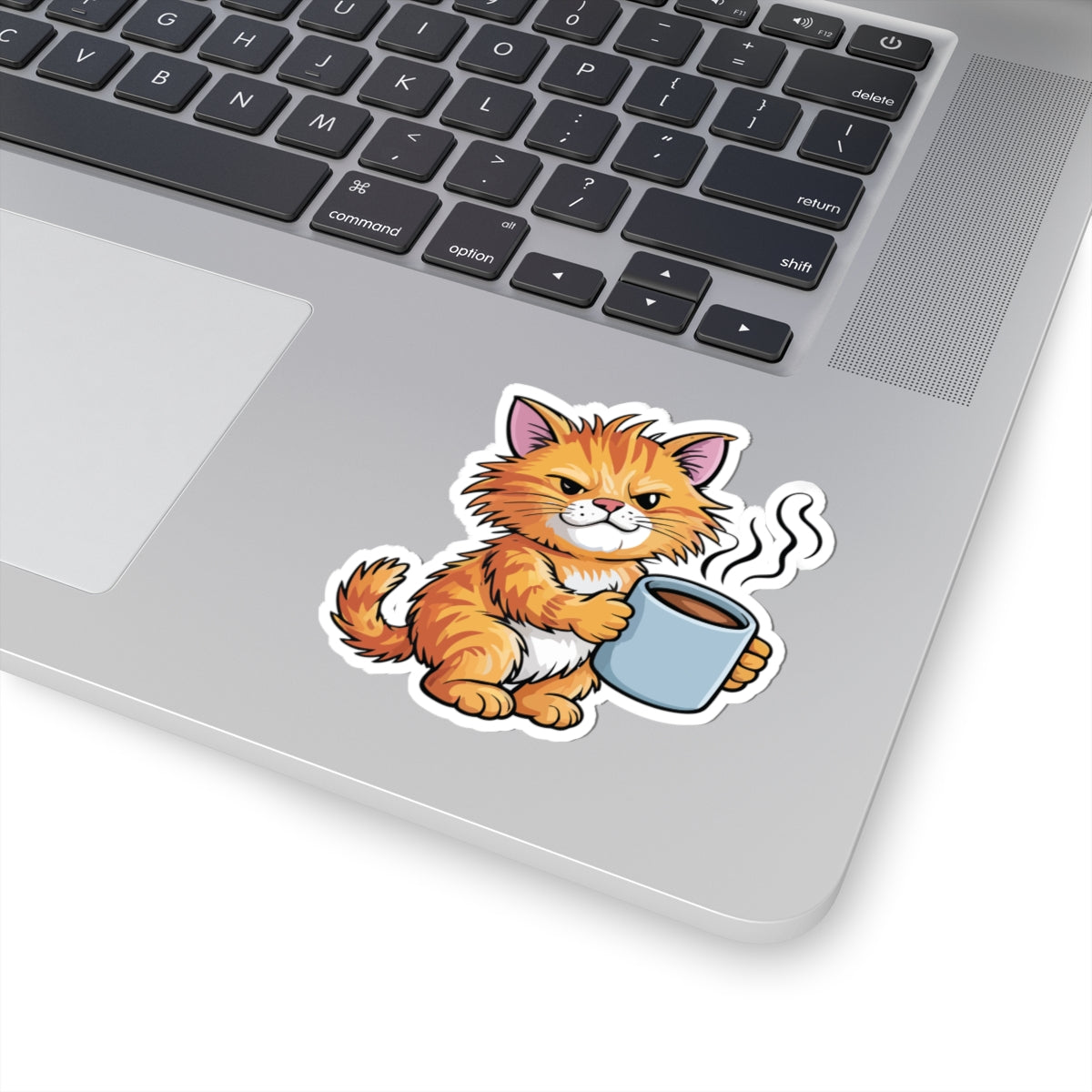 TEEZOCA sarcastic cat coffee sticker sleepy morning mood