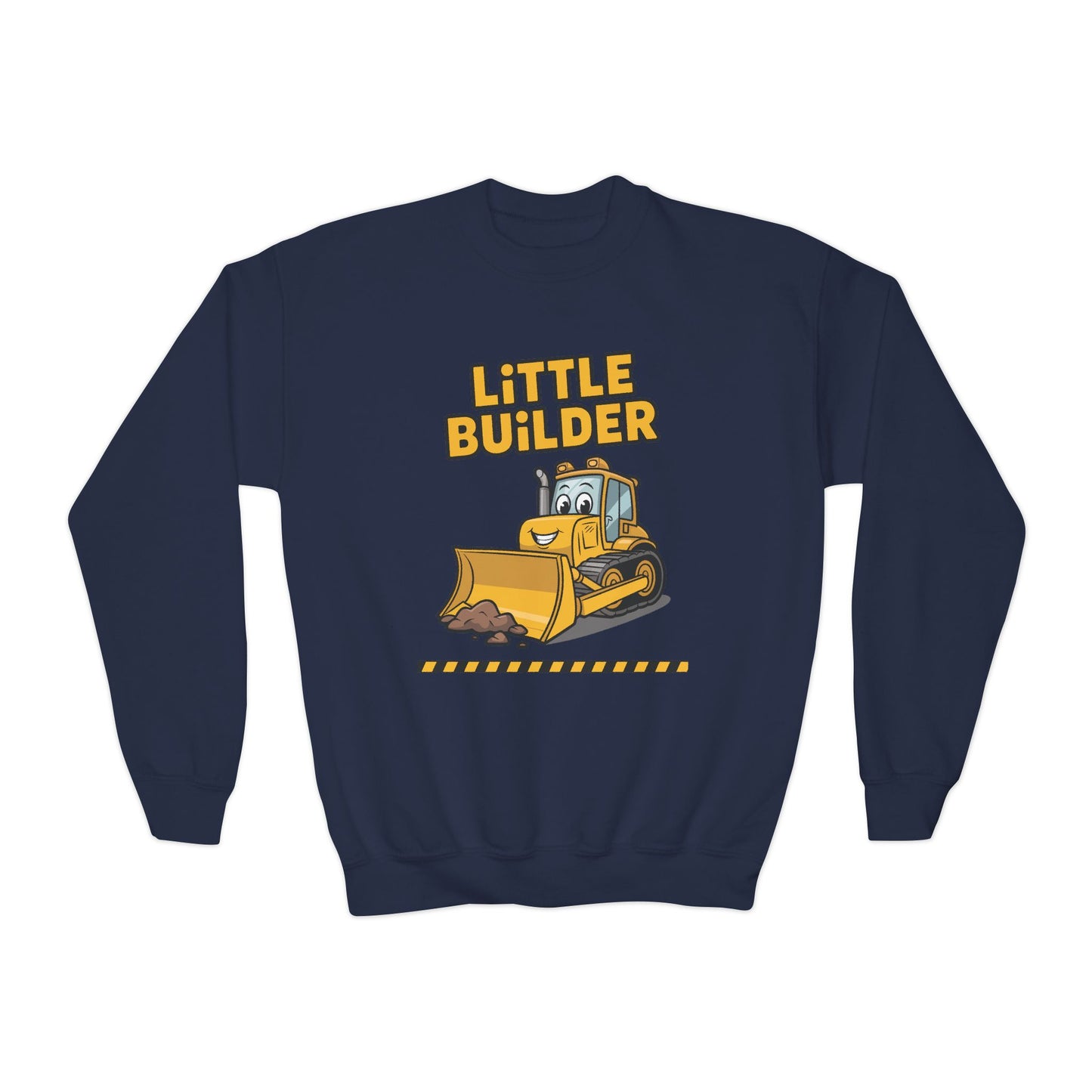 Little Builder Kids Crewneck Sweatshirt | TEEZOCA 