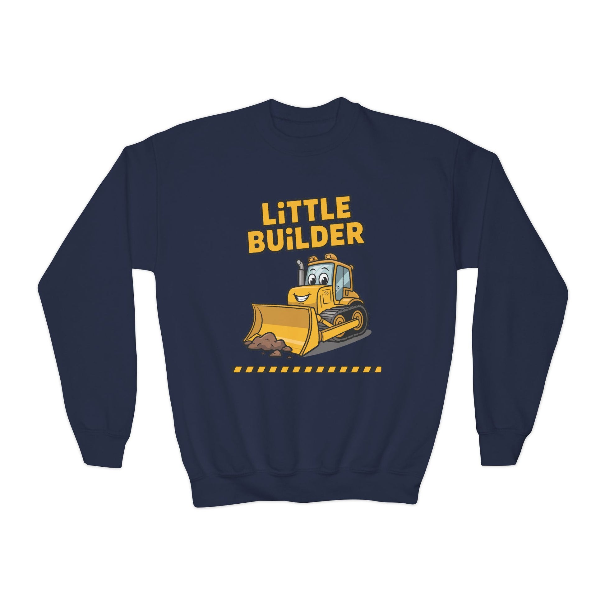 Little Builder Kids Crewneck Sweatshirt | TEEZOCA 