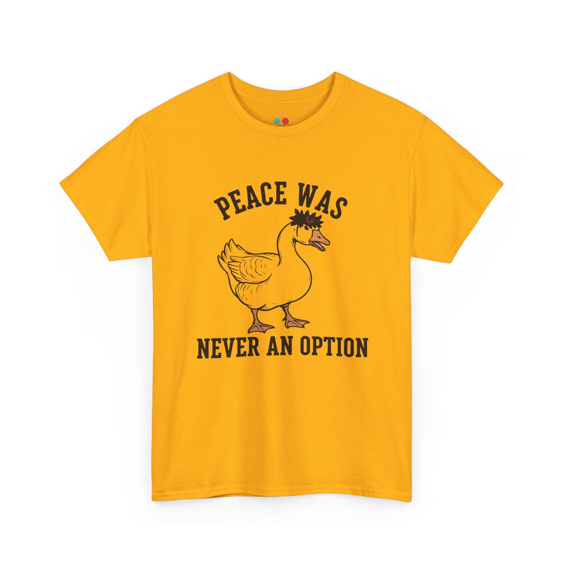 Angry Goose T‑Shirt – “Peace Was Never An Option” Funny Chaotic Goose Meme Tee | TEEZOCA 