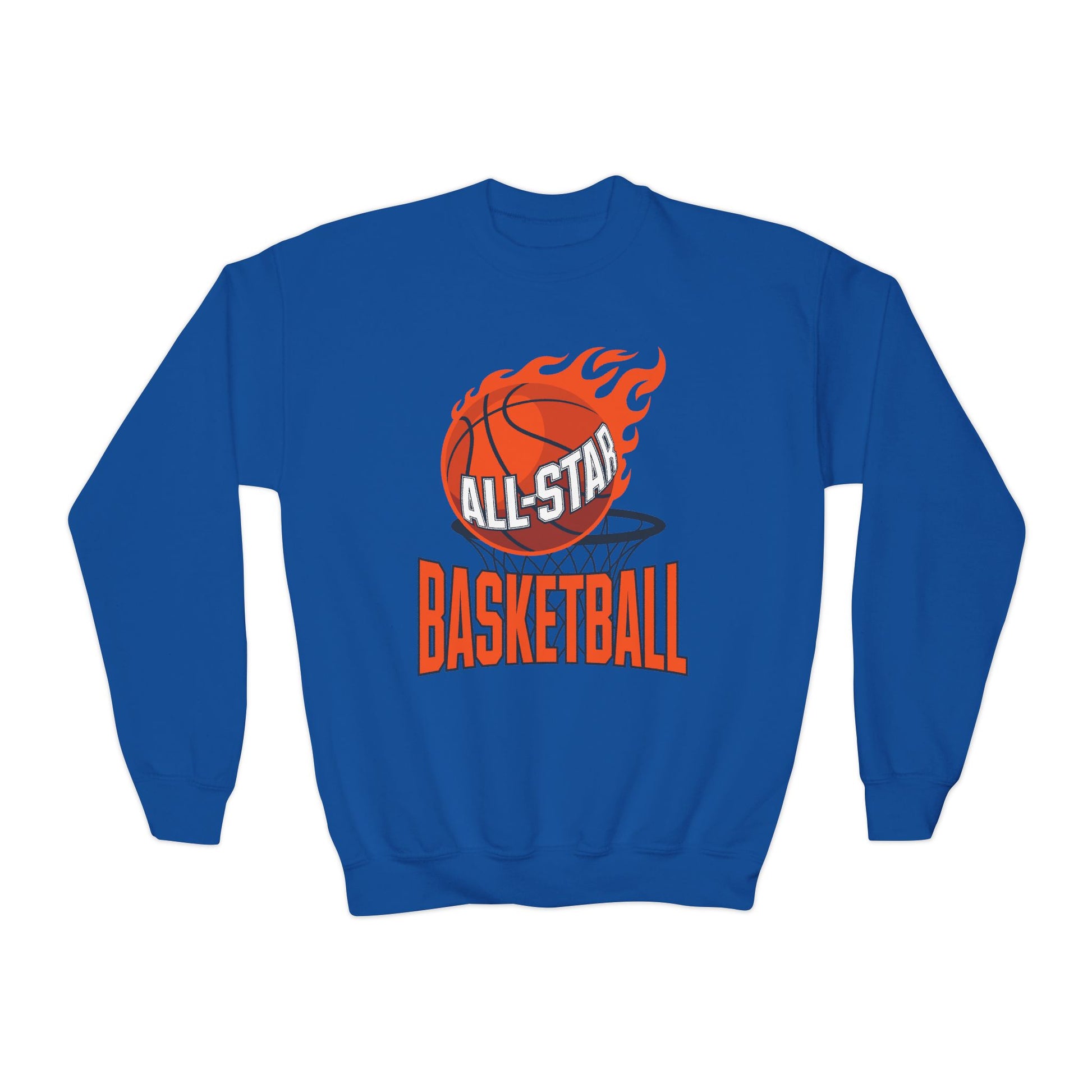 All-Star Basketball Youth Crewneck Sweatshirt TEEZOCA