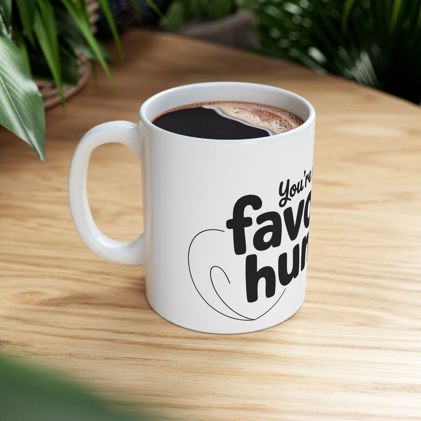 TEEZOCA cute love message ceramic mug