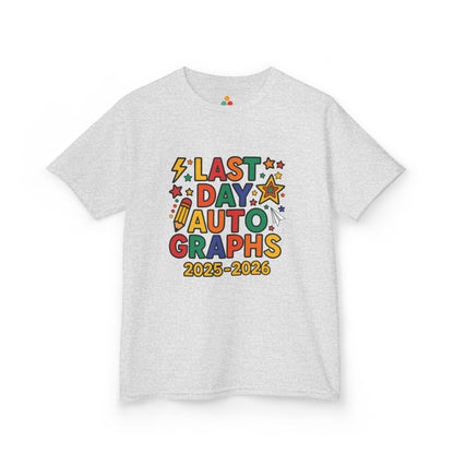 Kids Last Day of School Autograph T-Shirt 2025–2026 – Signing Shirt End of Year | TEEZOCA 