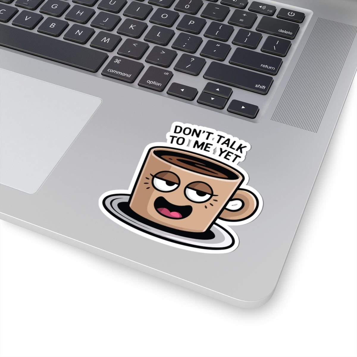 TEEZOCA tired coffee cup humor sticker