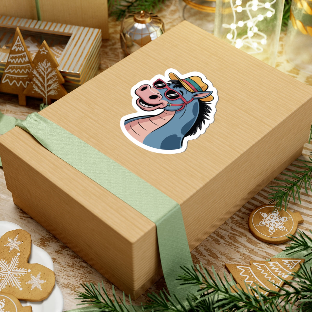 TEEZOCA stylish horse sticker playful animal illustration