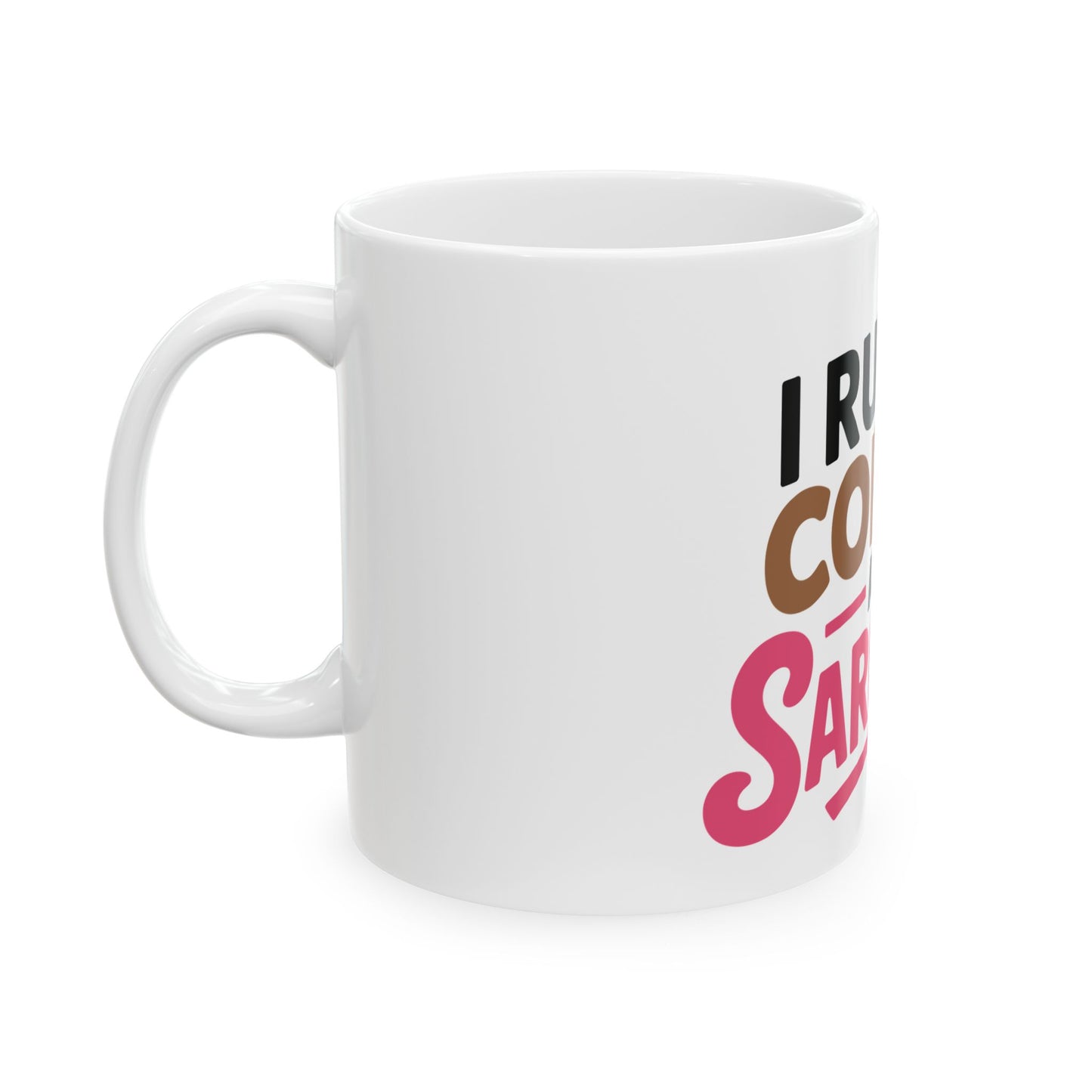 TEEZOCA funny sarcastic coffee mug with bold typography