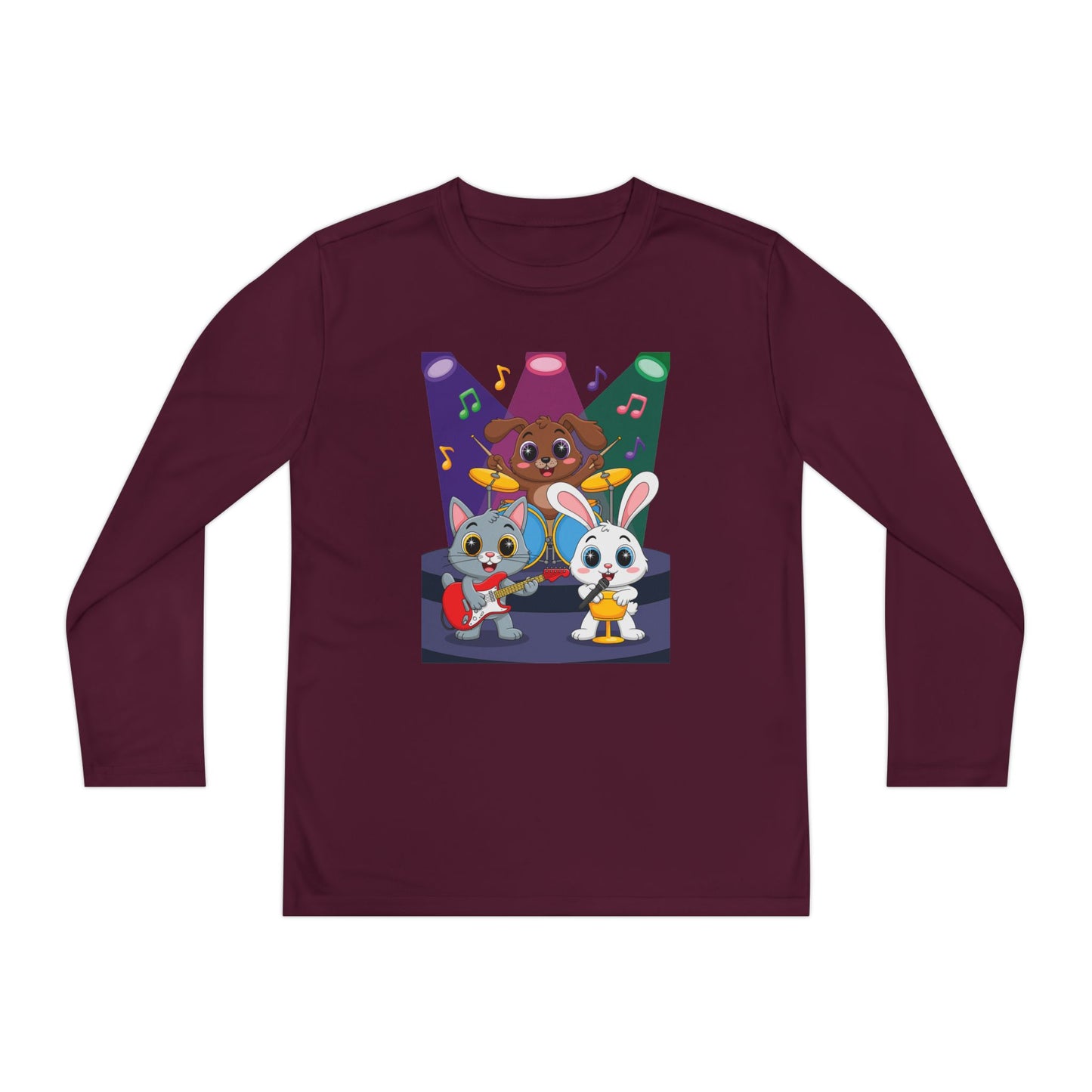 Cute Animal Band Kids Long Sleeve T-Shirt | TEEZOCA 