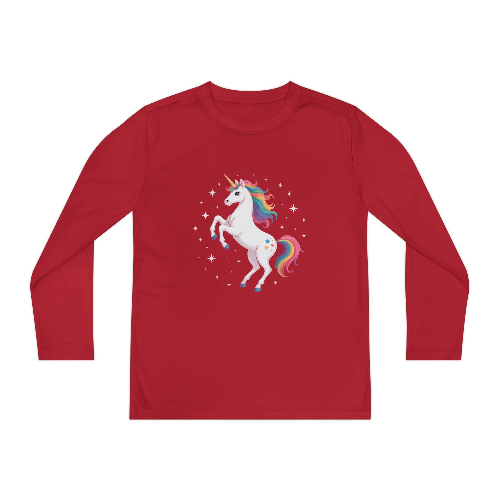 Youth Long Sleeve Tee — Rainbow Unicorn Graphic TEEZOCA