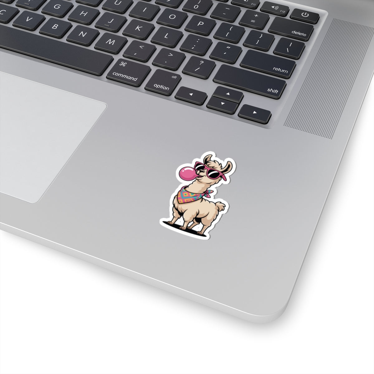 TEEZOCA funny llama blowing bubble gum cartoon sticker art