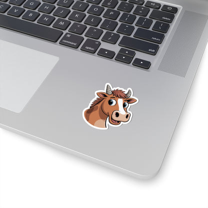 TEEZOCA funny cow sticker farm animal cartoon