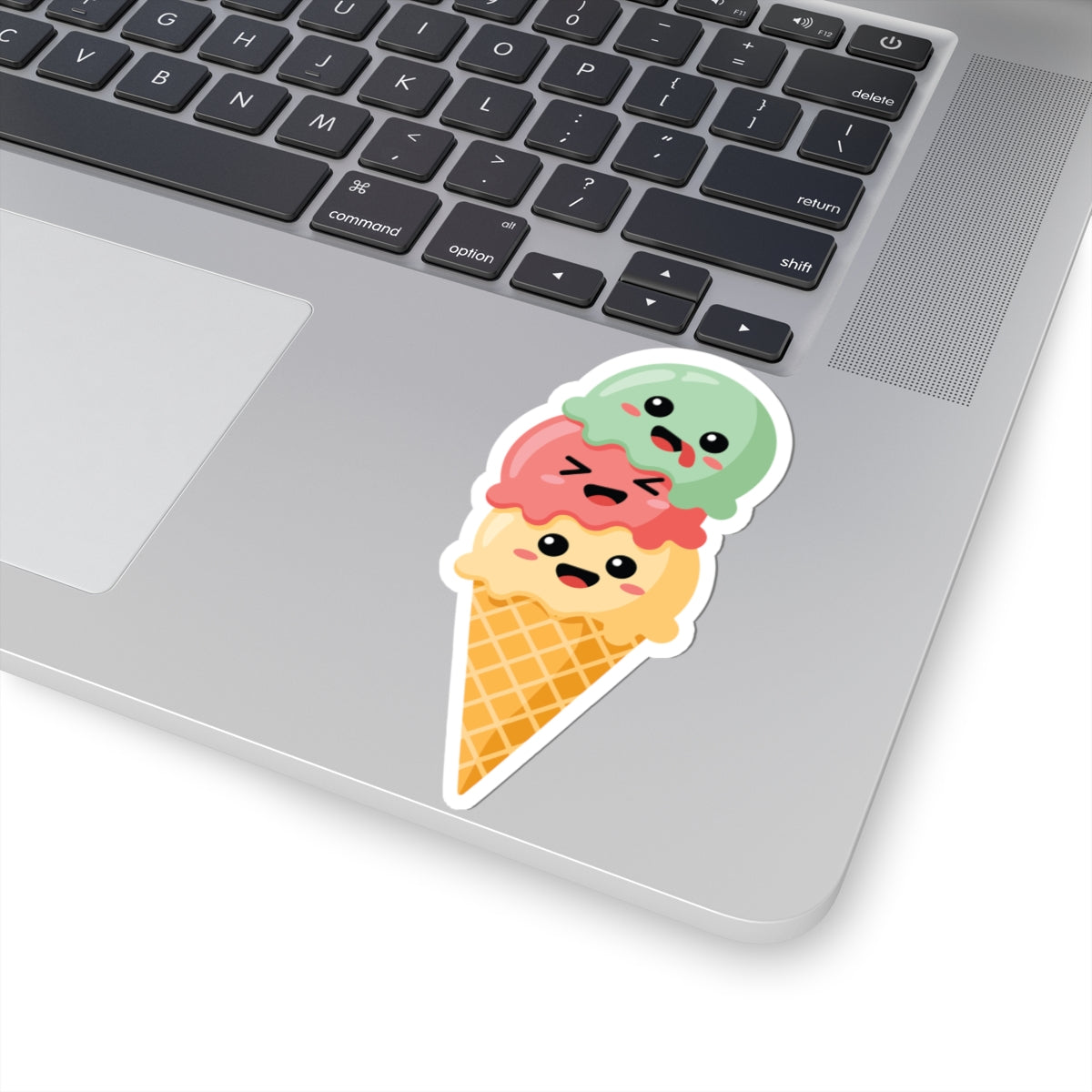 TEEZOCA cute ice cream sticker kawaii triple scoop dessert