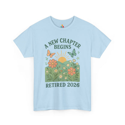 A New Chapter Begins Retired 2026 T-Shirt – Vintage Floral Retirement Gift | TEEZOCA 