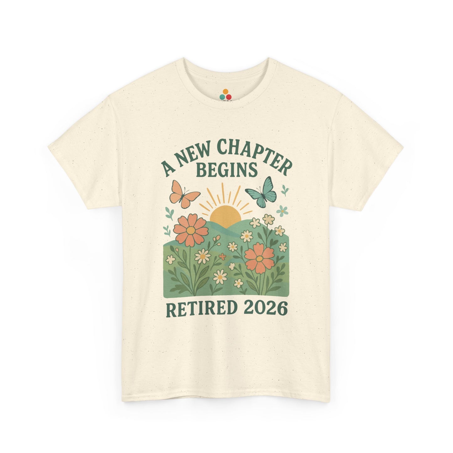 A New Chapter Begins Retired 2026 T-Shirt – Vintage Floral Retirement Gift | TEEZOCA 