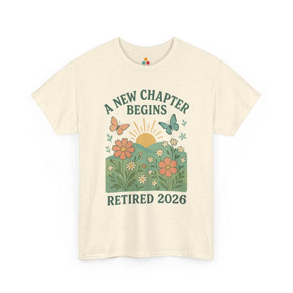 A New Chapter Begins Retired 2026 T-Shirt – Vintage Floral Retirement Gift | TEEZOCA 