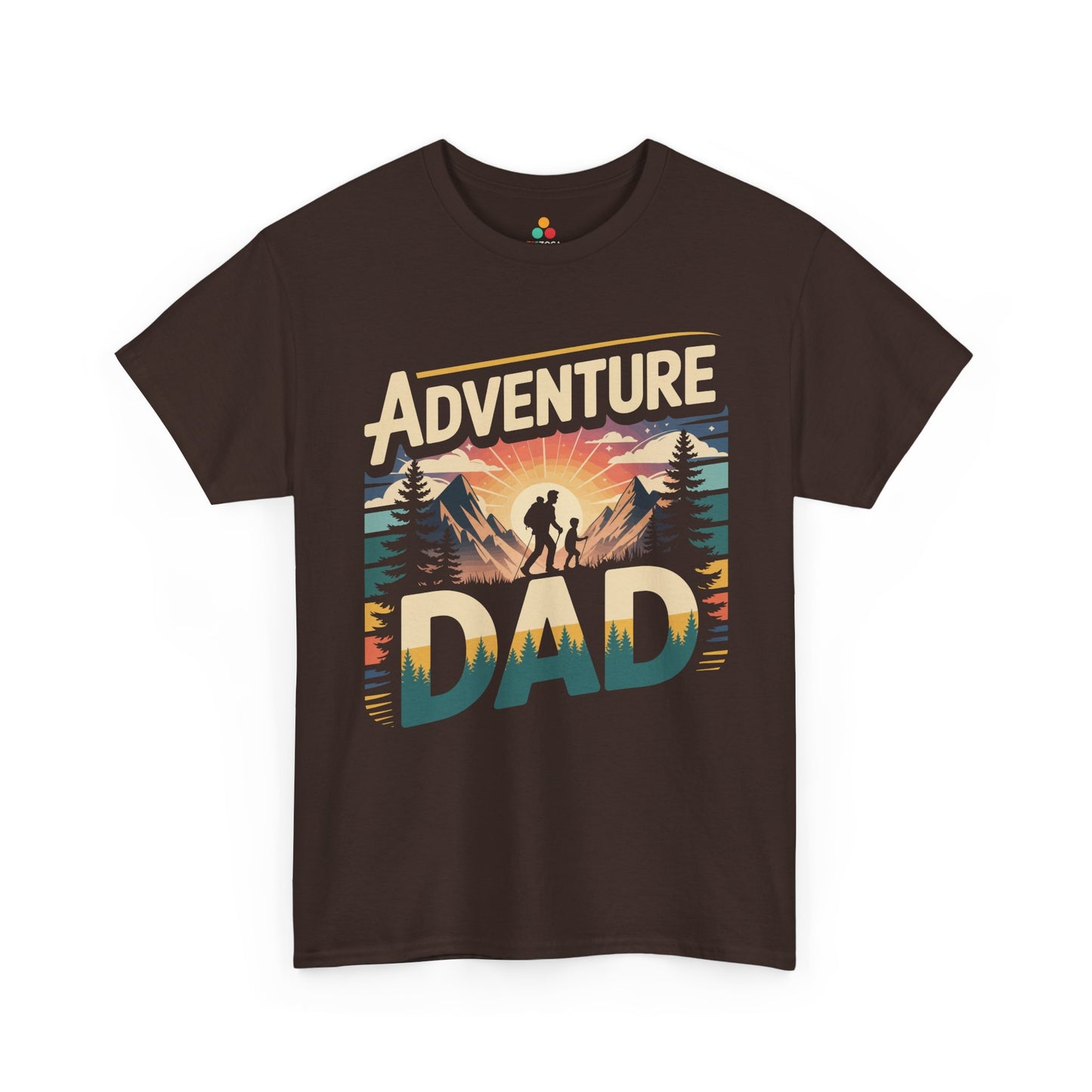 Adventure Dad Hiking Mountain Graphic Unisex T-shirt | TEEZOCA adventure family trail theme Unisex T-shirt